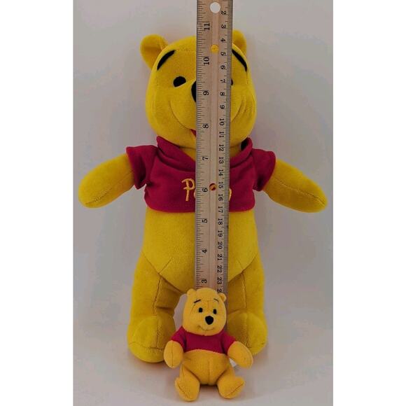Vth MATTEL Walt Disney Winnie the Pooh Plush Stuffed Bear 11” W/ 3" Mini Pooh - Picture 2 of 12